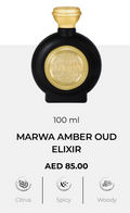 MARWA AMBER OUD ELIXIR (100ml) Fresh • Spicy • Warm • Oriental • Long‑Lasting