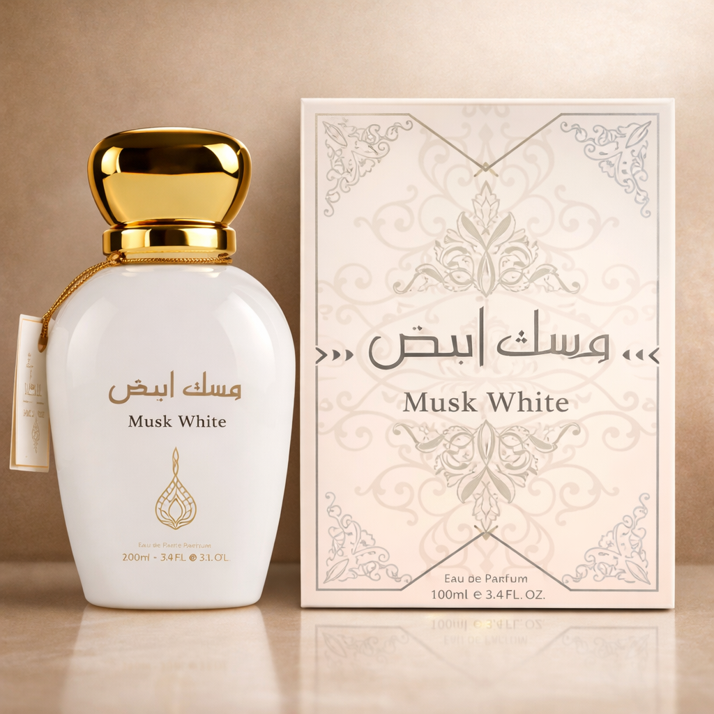 Musk White –  EAU De Perfumes (100ml) Soft • Clean • Powdery • Everyday Freshness